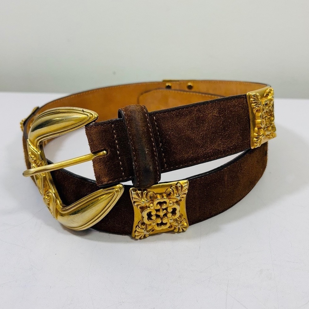 Brighton Brown and Gold Women's Belt